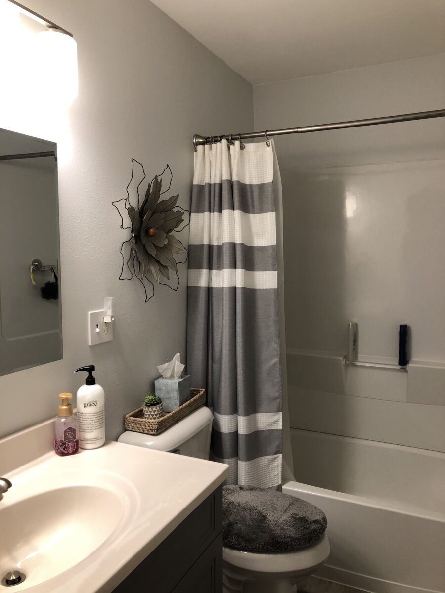 white shower