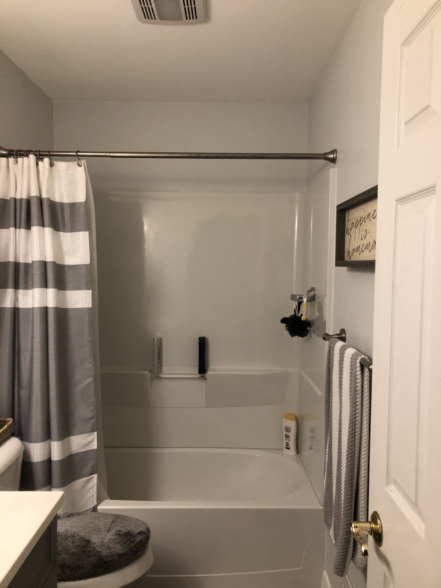 white shower